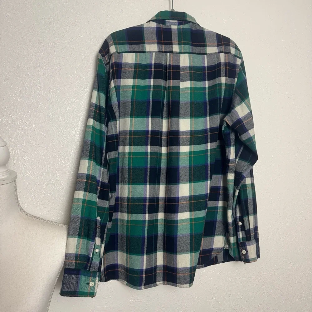 Green and Blue‎ Plaid Cotton Flannel
